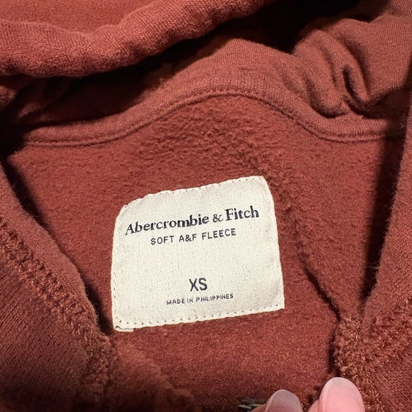 Y2K Style Abercrombie & Fitch Full Zip Logo Hoodie Spellout XS - Picture 5 of 7